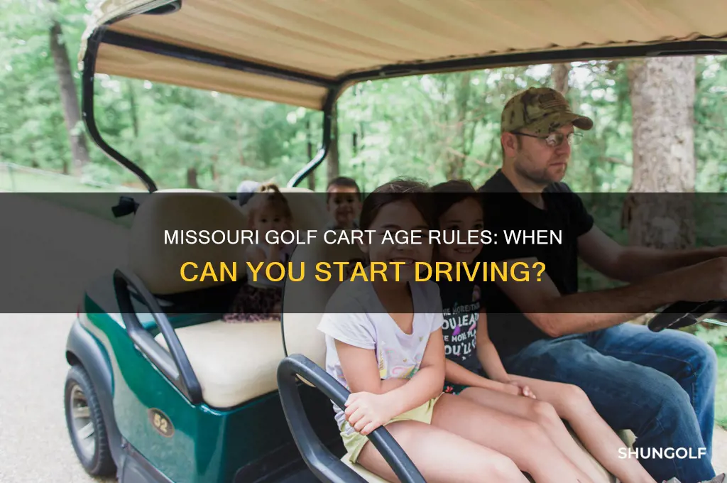 how old to drive a golf cart in missouri