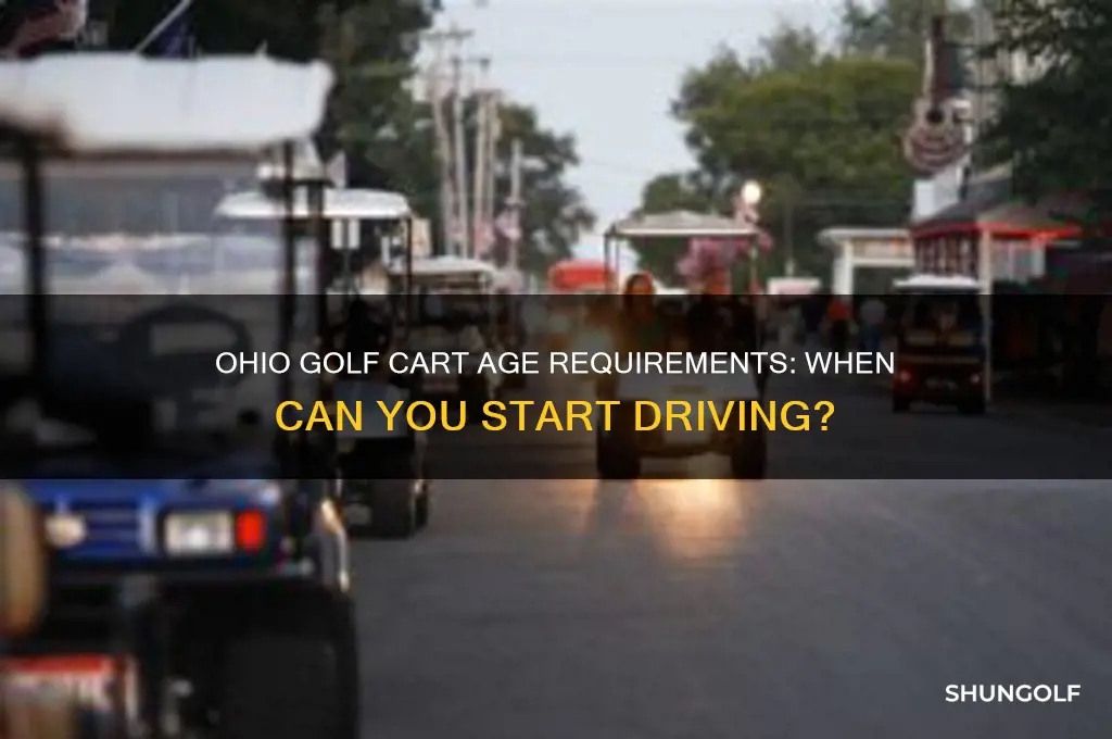 how old to drive a golf cart in ohio