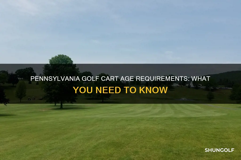 how old to drive a golf cart in pa