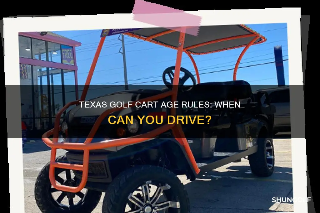 how old to drive a golf cart in texas