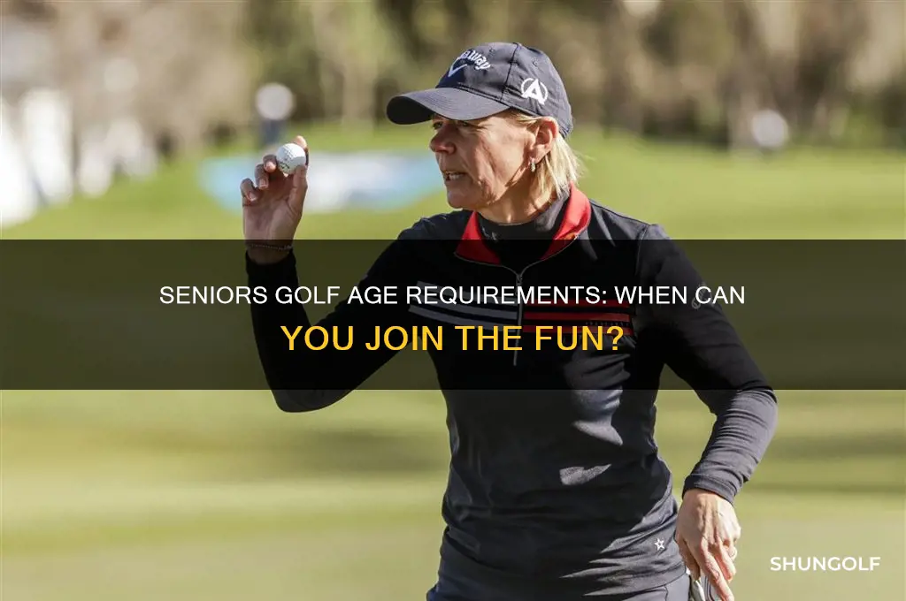 how old to play in seniors golf