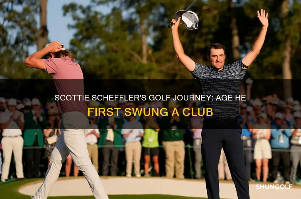 how old was scottie scheffler when he started playing golf
