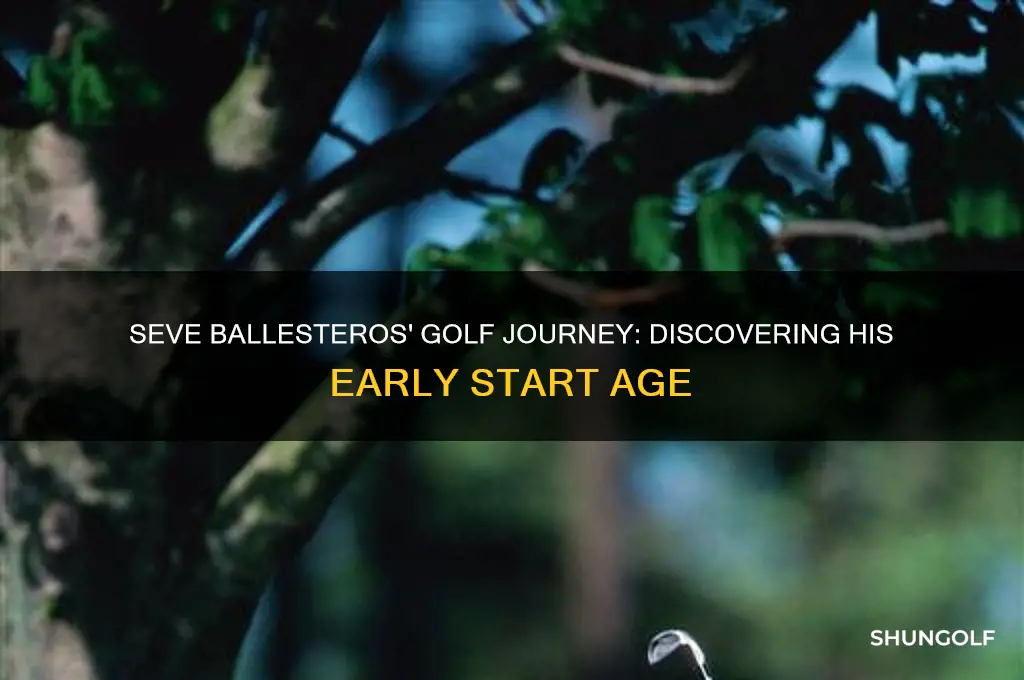 how old was seve ba started playing golf