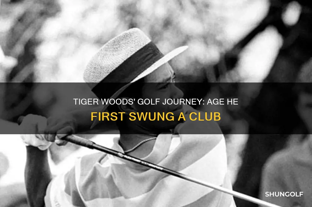 how old was tiger wood when he starated playing golf