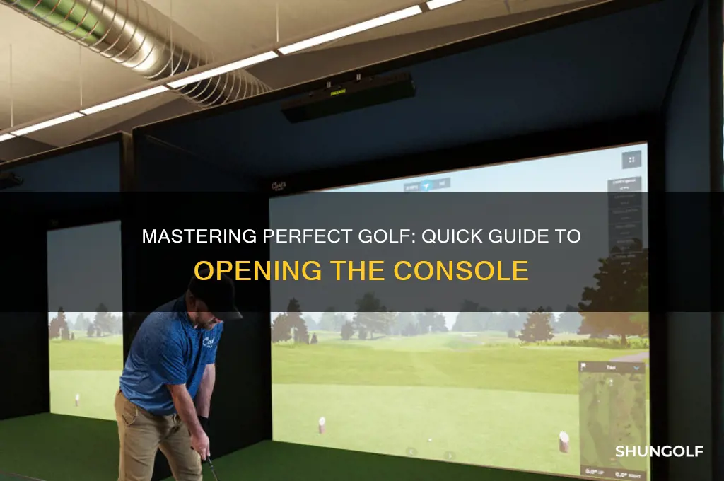 how open console in perfect golf