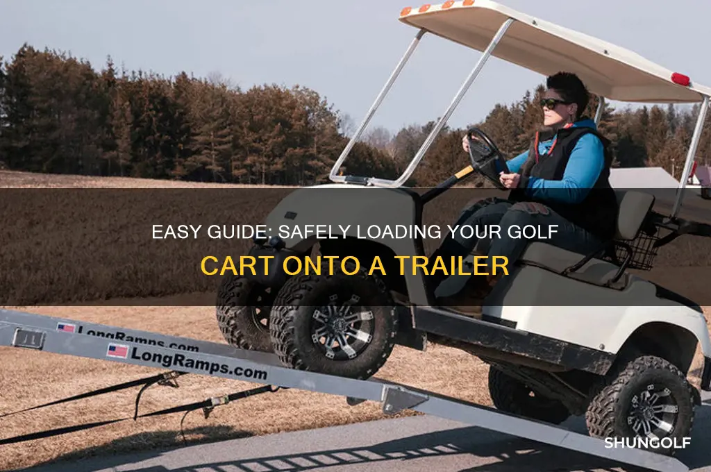 how ot load a golf cart onto a trailer