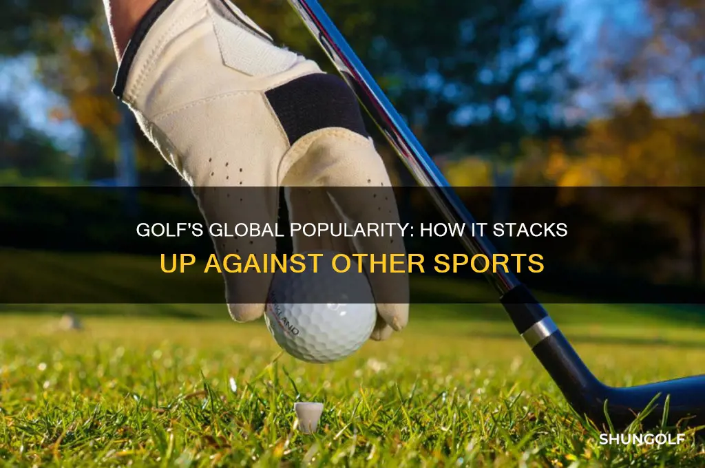 how popular is golf compared to other sports