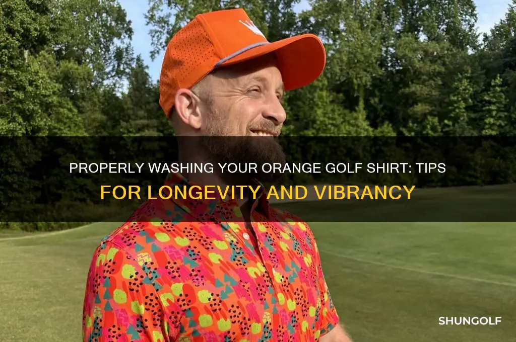 how shoukd i wash my orange golf shirt