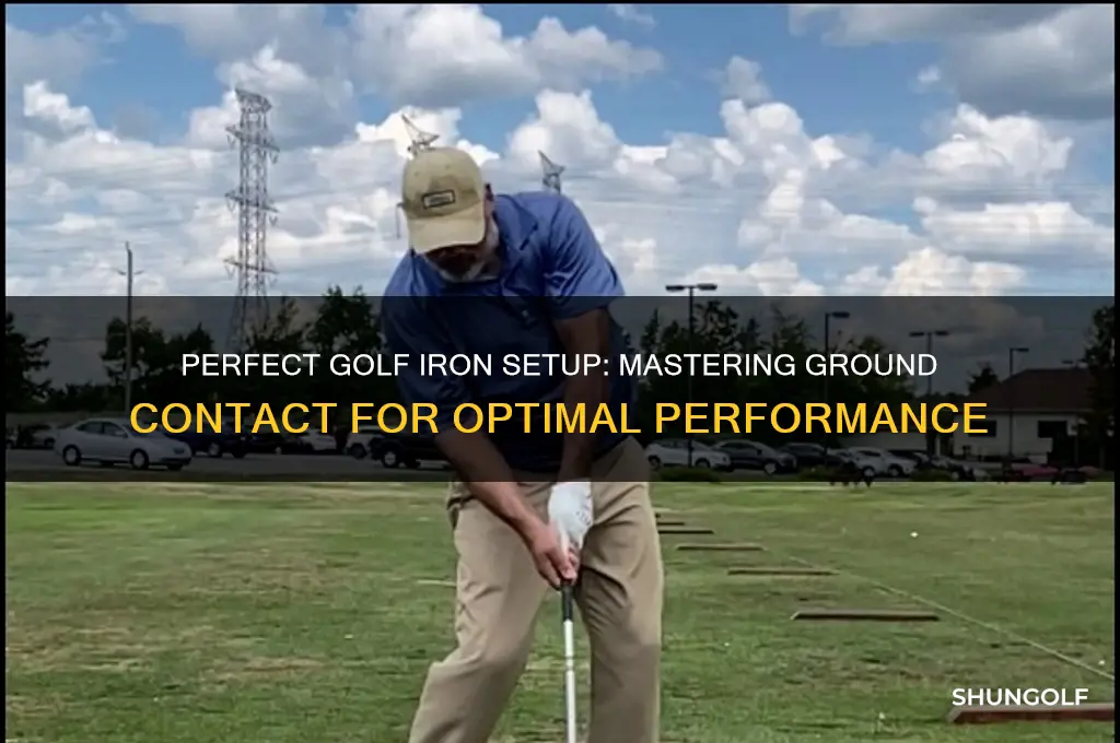 how should a golf iron sit on the ground