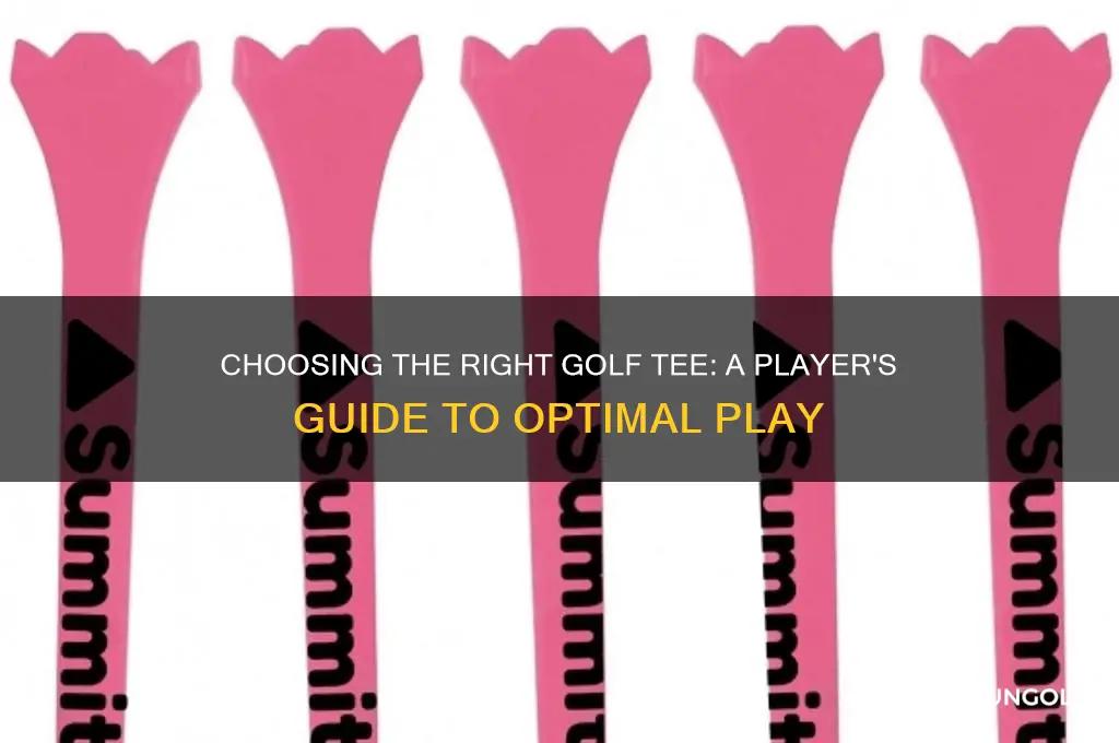 how should a player determine which golf tee to play