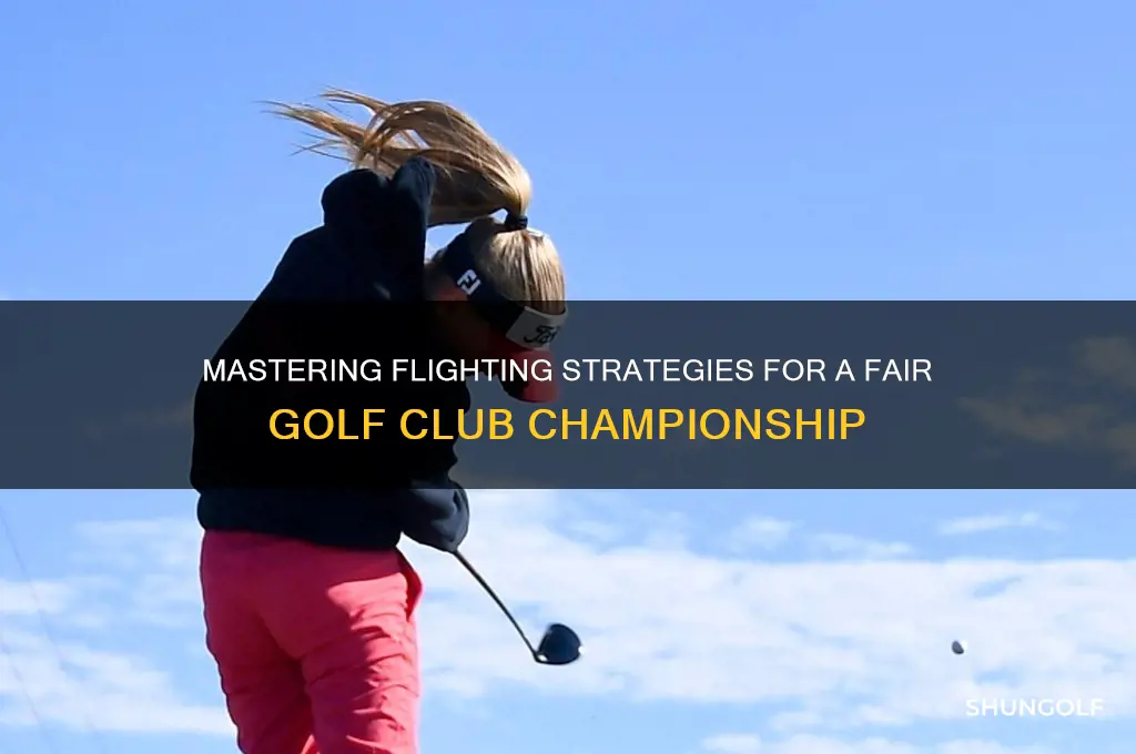 how should flighting be done for golf club championship