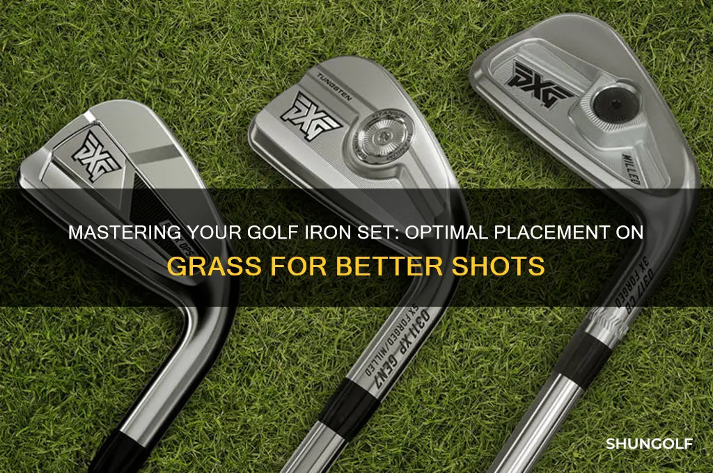 how should golf club iron set on grass