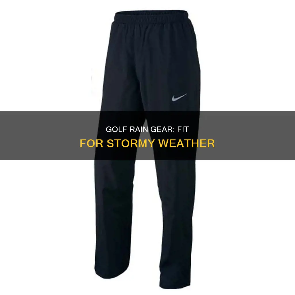 how should golf rain gear fit
