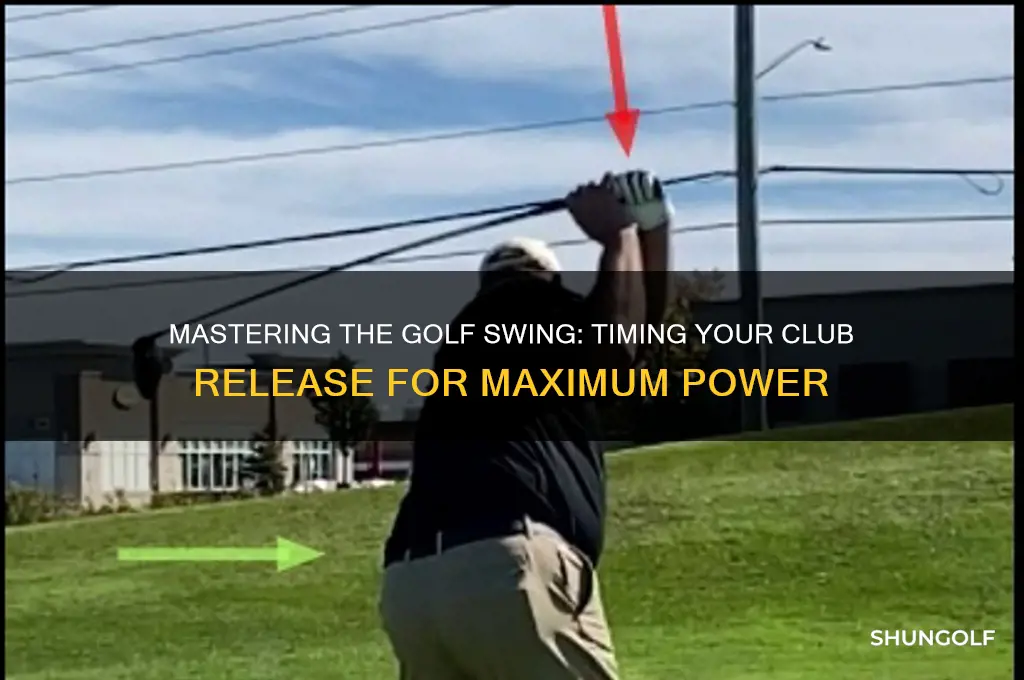 how soon to start releasing the club in golf swing