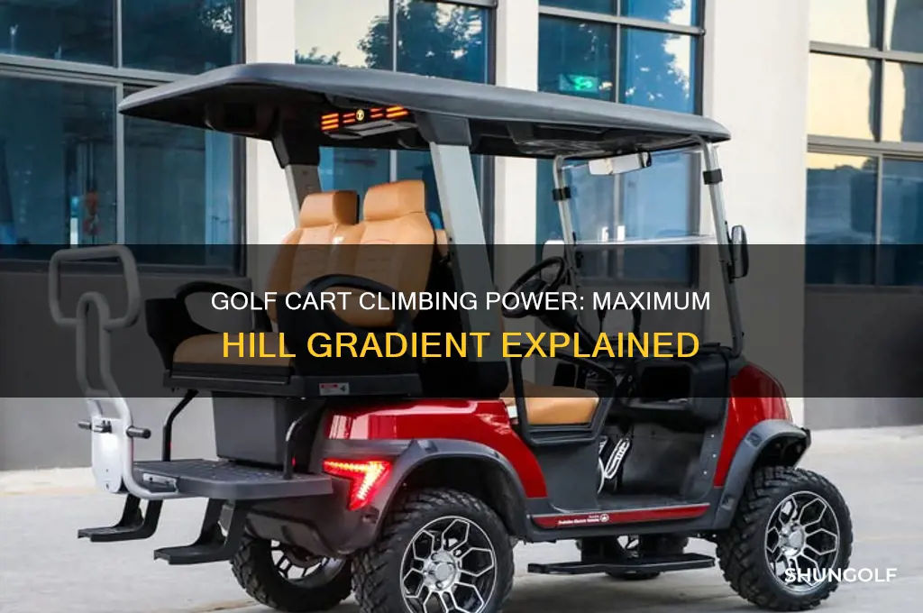 how steep a hill can a golf cart climb