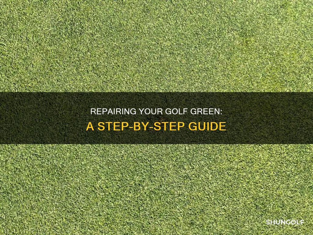 how t repair a golf green