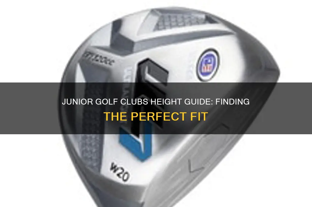 how tall are junior golf clubs