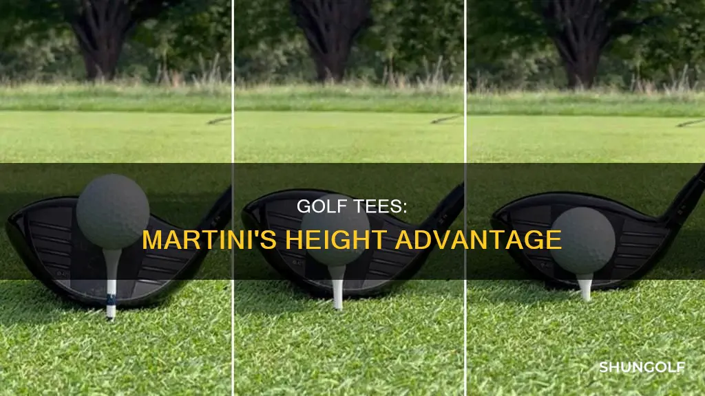 how tall are martini golf tees