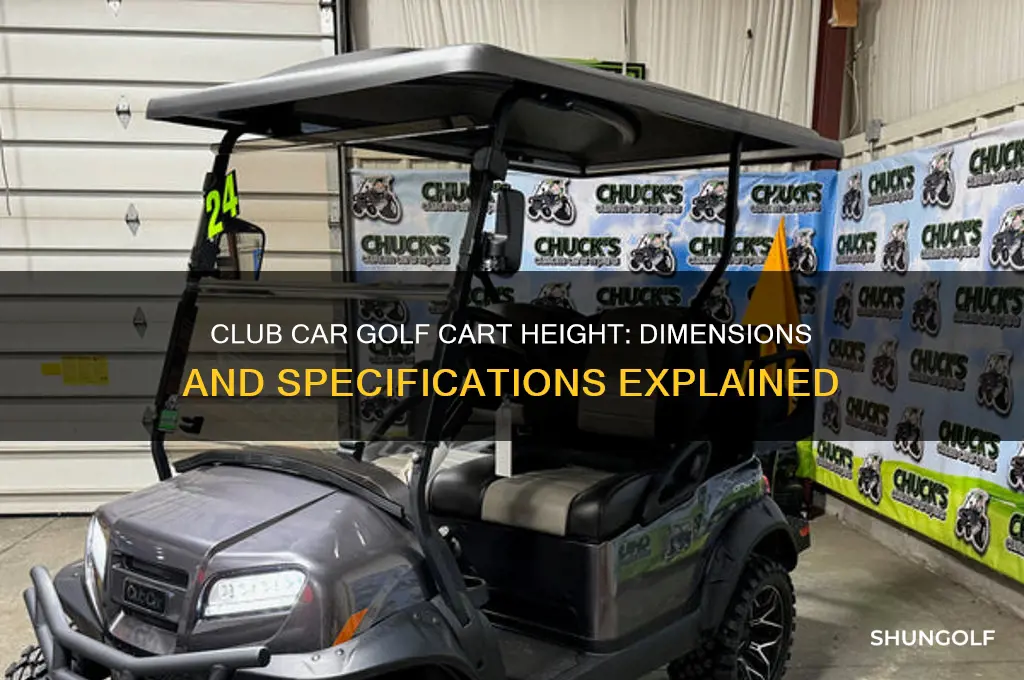 how tall is a club car golf cart