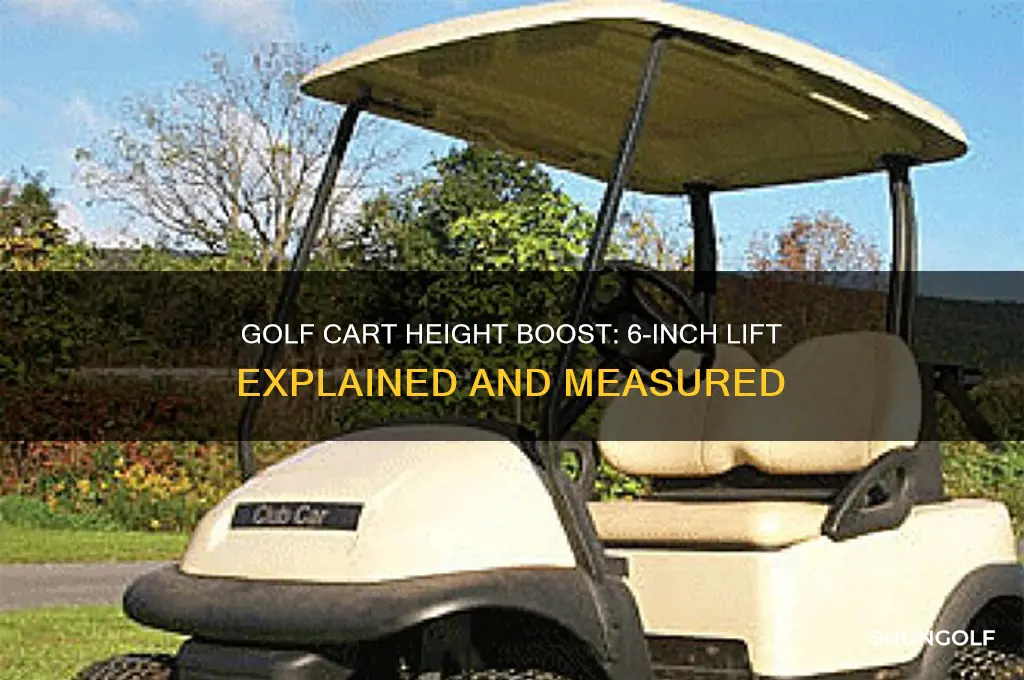 how tall is a golf cart with 6 inch lift
