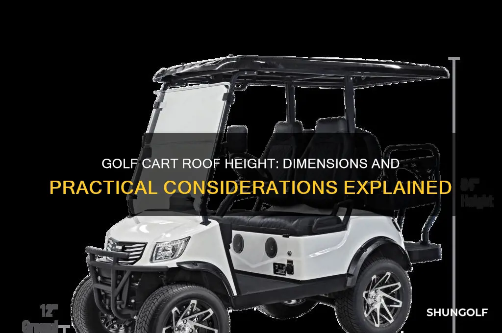 how tall is a golf cart with a roof