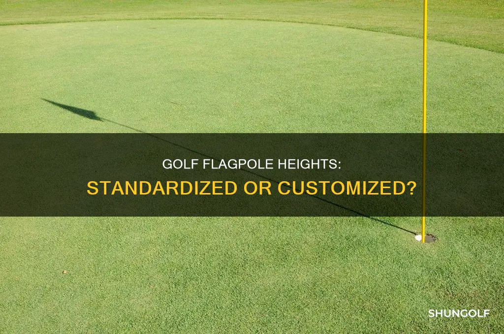 how tall is a golf flagpole