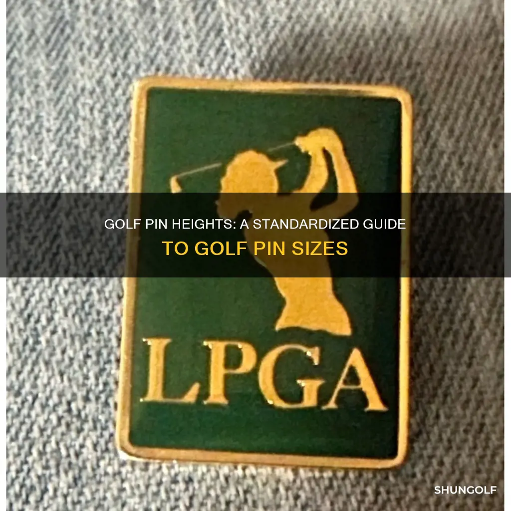 how tall is a golf pin
