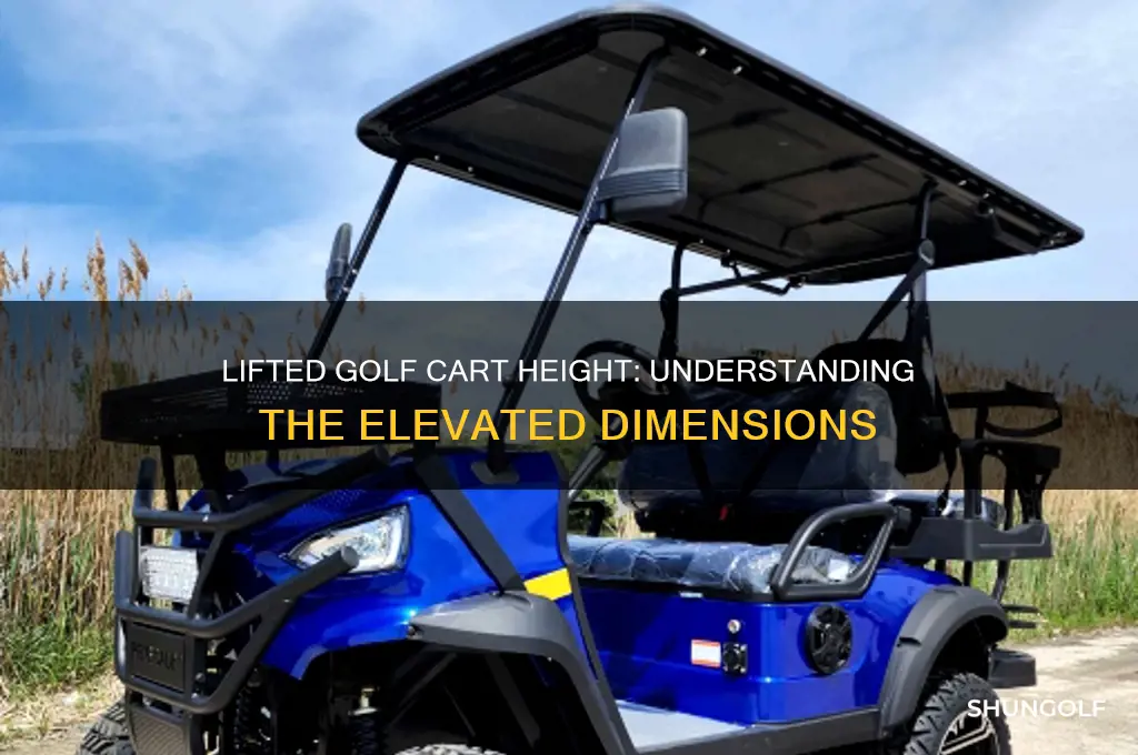 how tall is a lifted golf cart