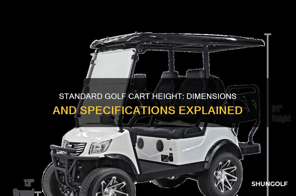 how tall is a standard golf cart