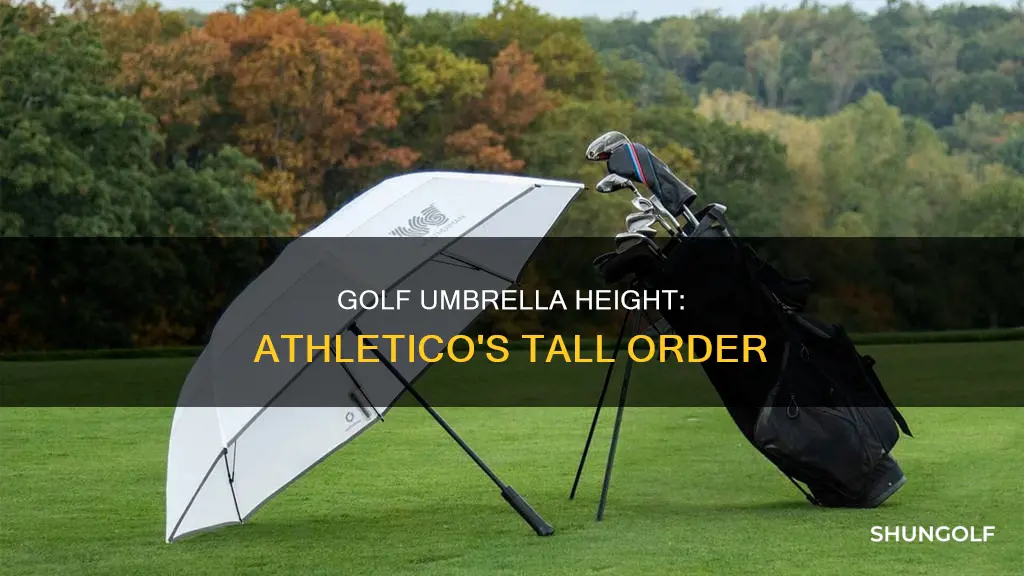 how tall is athletico golf umbrella
