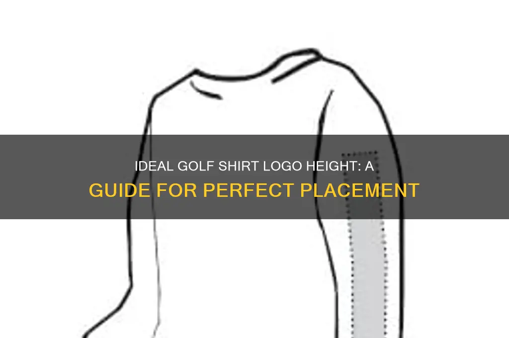 how tall should a golf shirt logo be