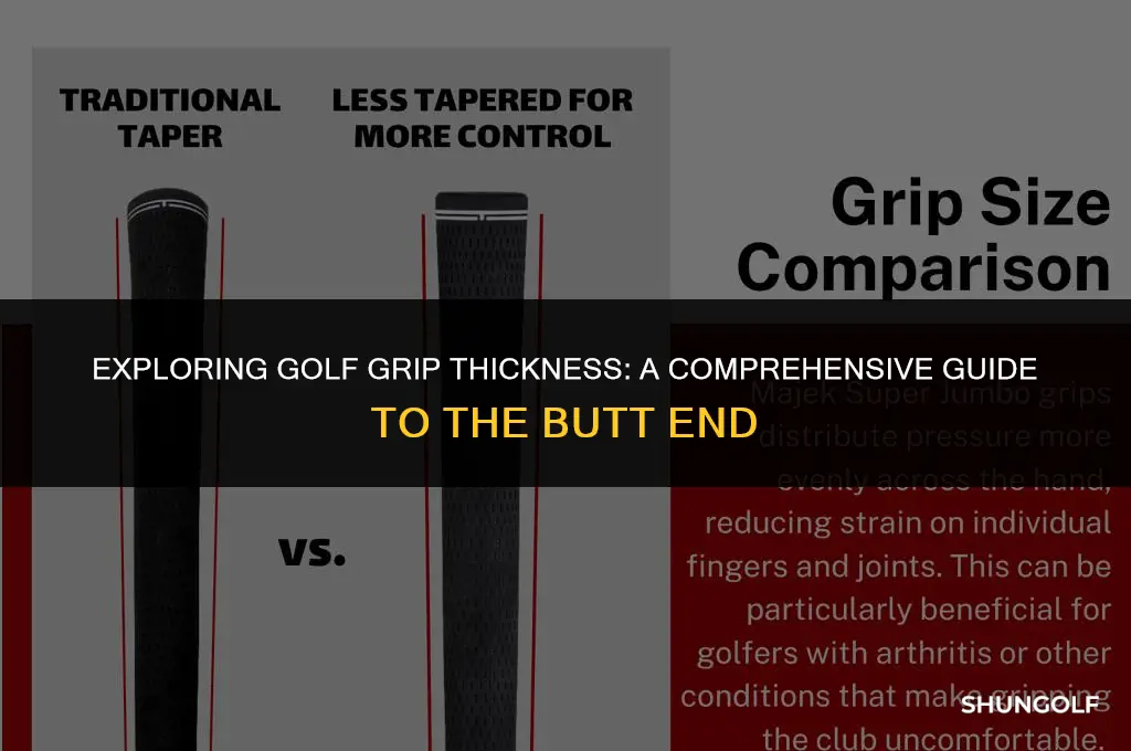 how thick is the butt end of a golf grip
