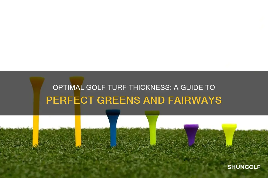how thick should of a golf turf be
