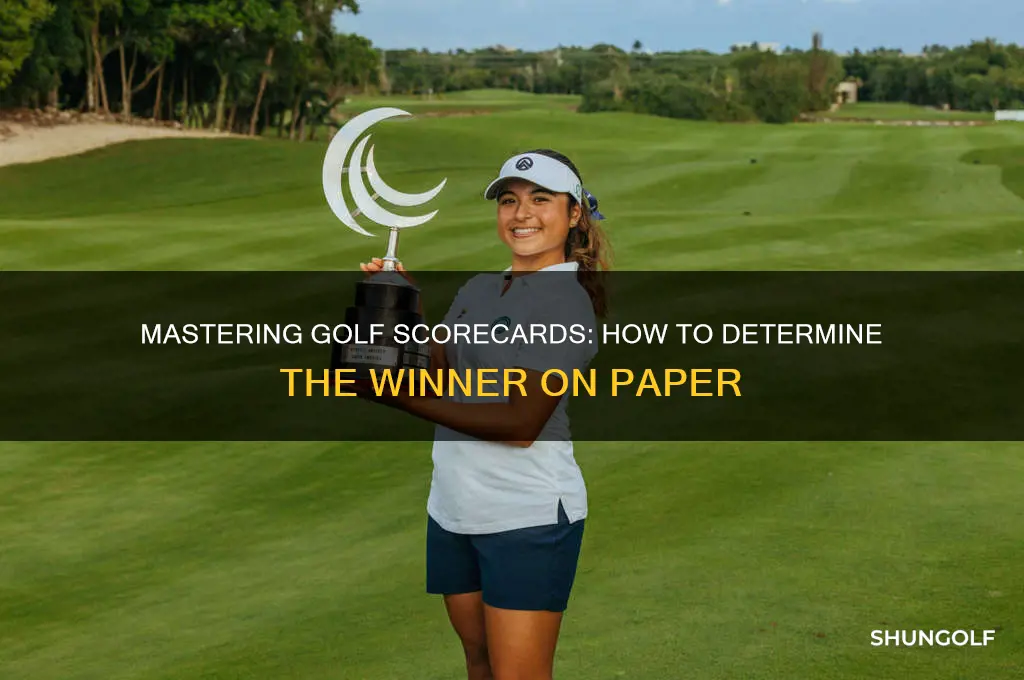 how ti determine who won on a golf paper