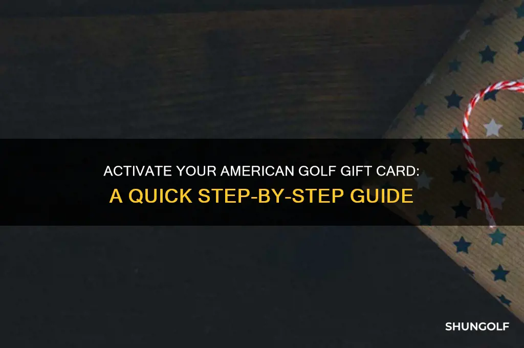 how to activate american golf gift card