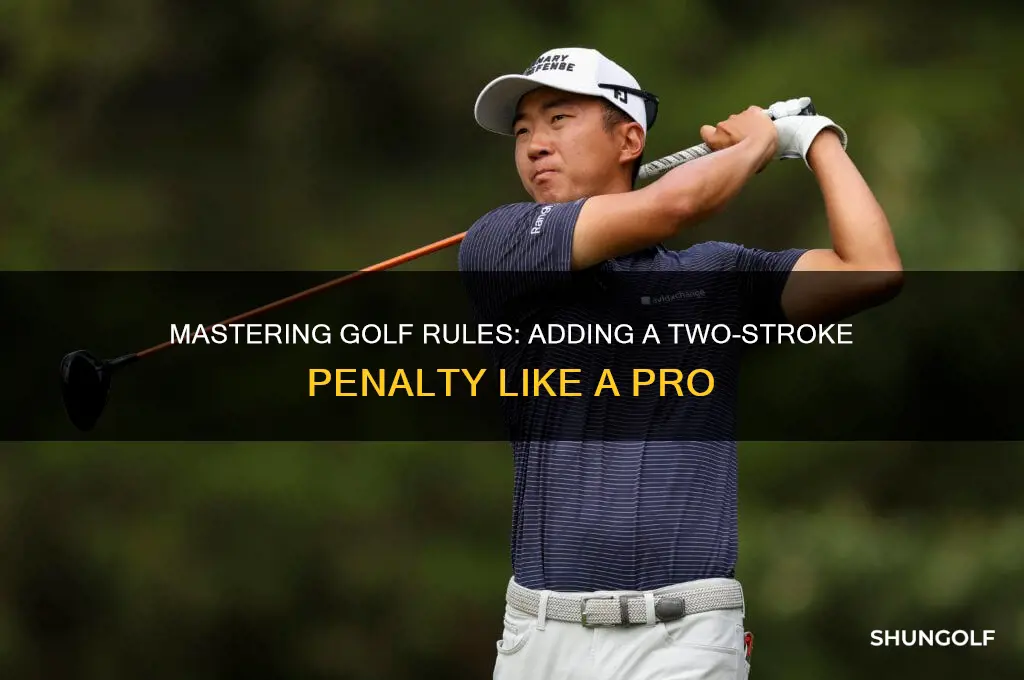 how to add a two stroke penalty in golf