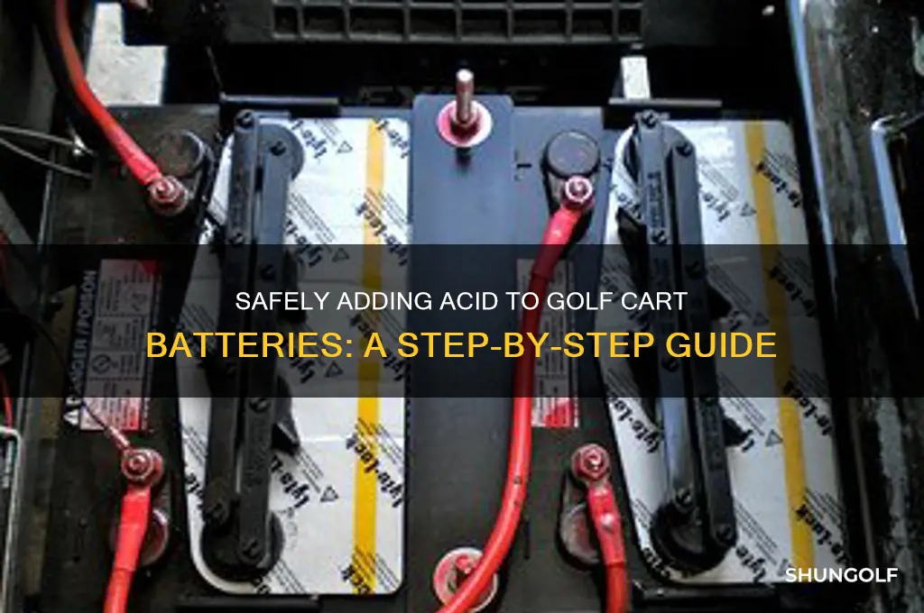 how to add acid to golf cart batteries