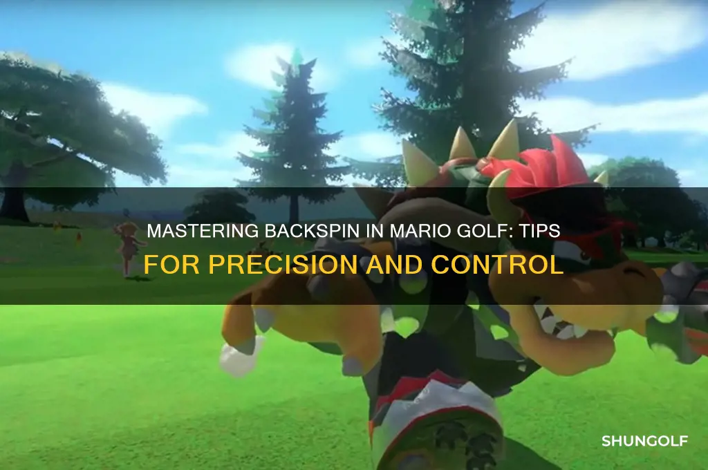 how to add backspin in mario golf