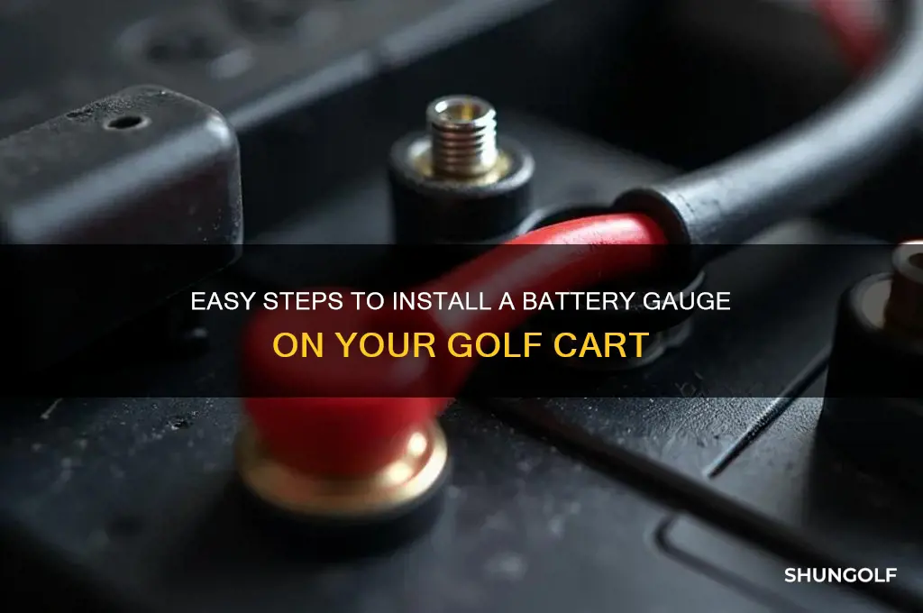 how to add battery gauge to golf cart