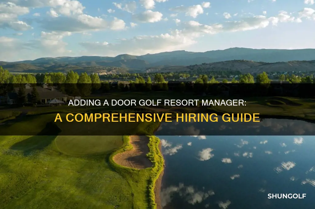 how to add door golf resort manager