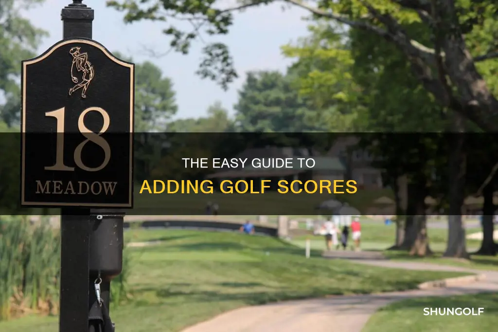 how to add golf scores