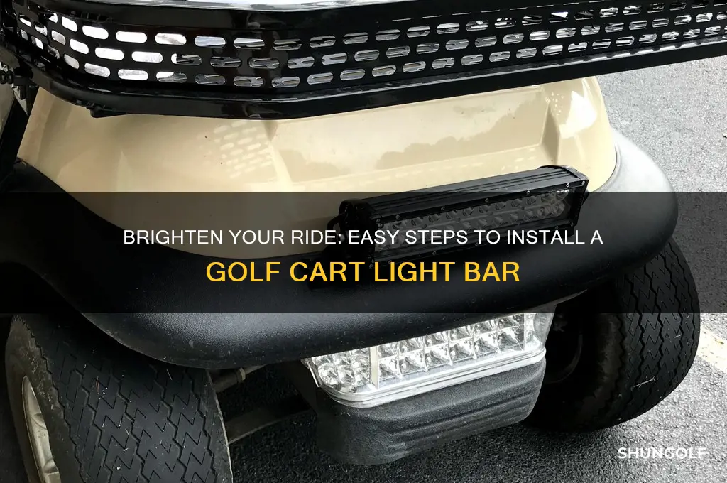 how to add light bar on golf cart