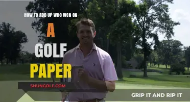 Mastering Golf Scorekeeping: How to Add Up Winners on Paper