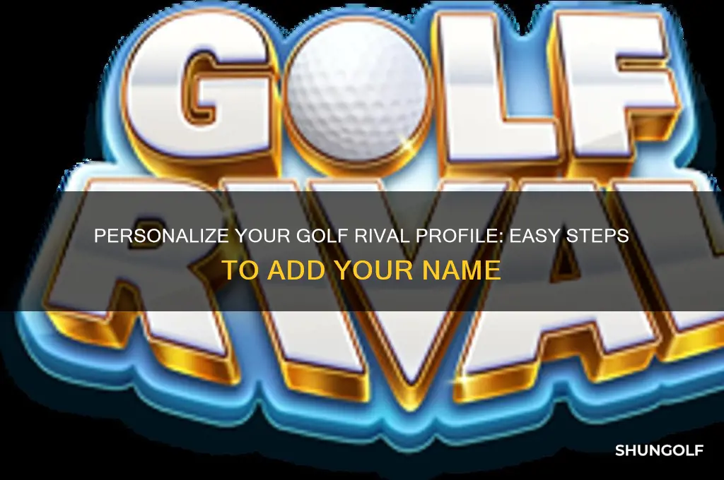 how to add your name in golf rival