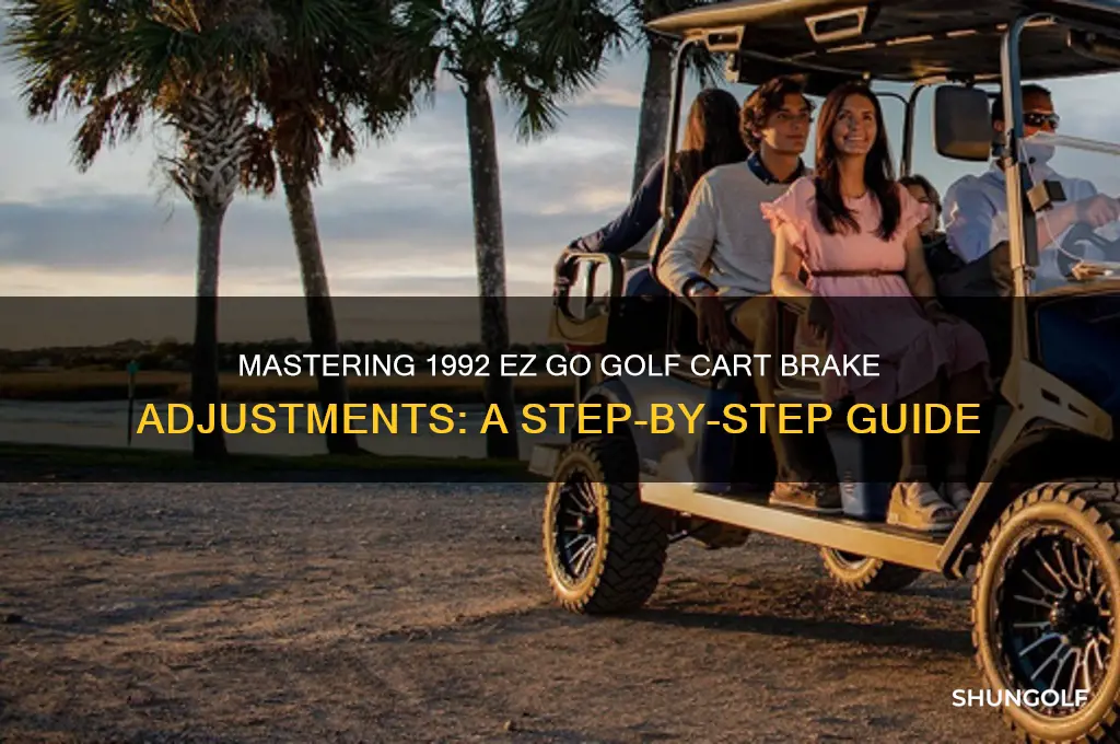 how to adjust 1992 ez go golf cart brakes