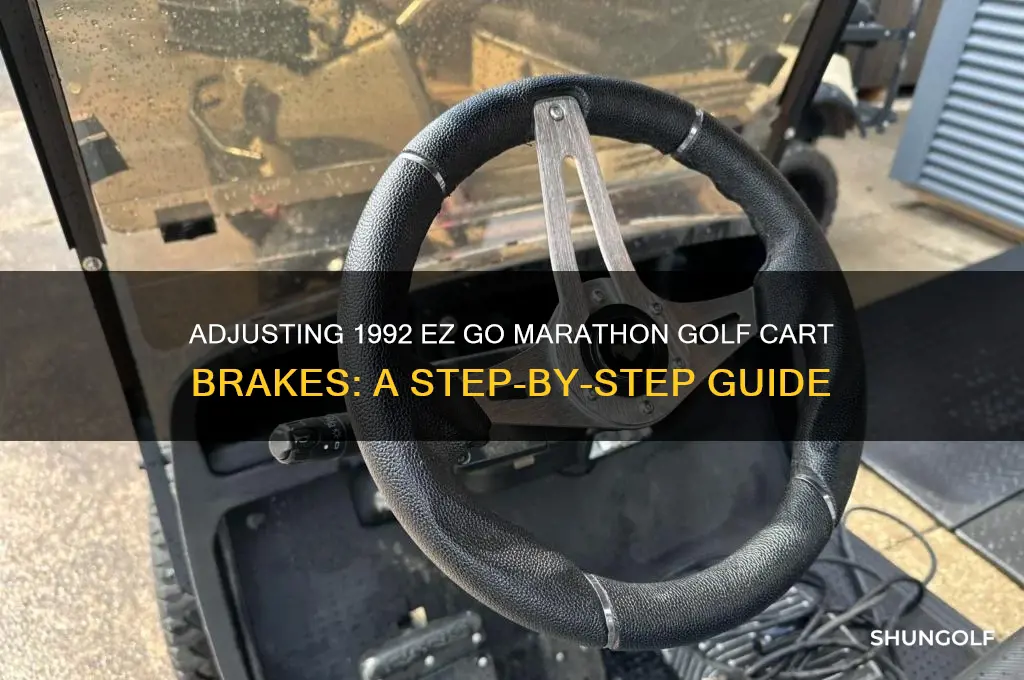 how to adjust 1992 ez go marathon golf cart brakes