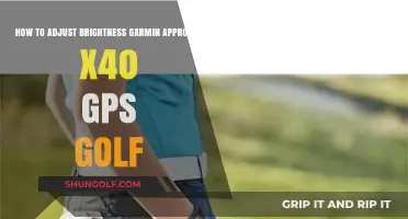 Adjusting Brightness on Your Garmin Approach X40 GPS Golf Watch
