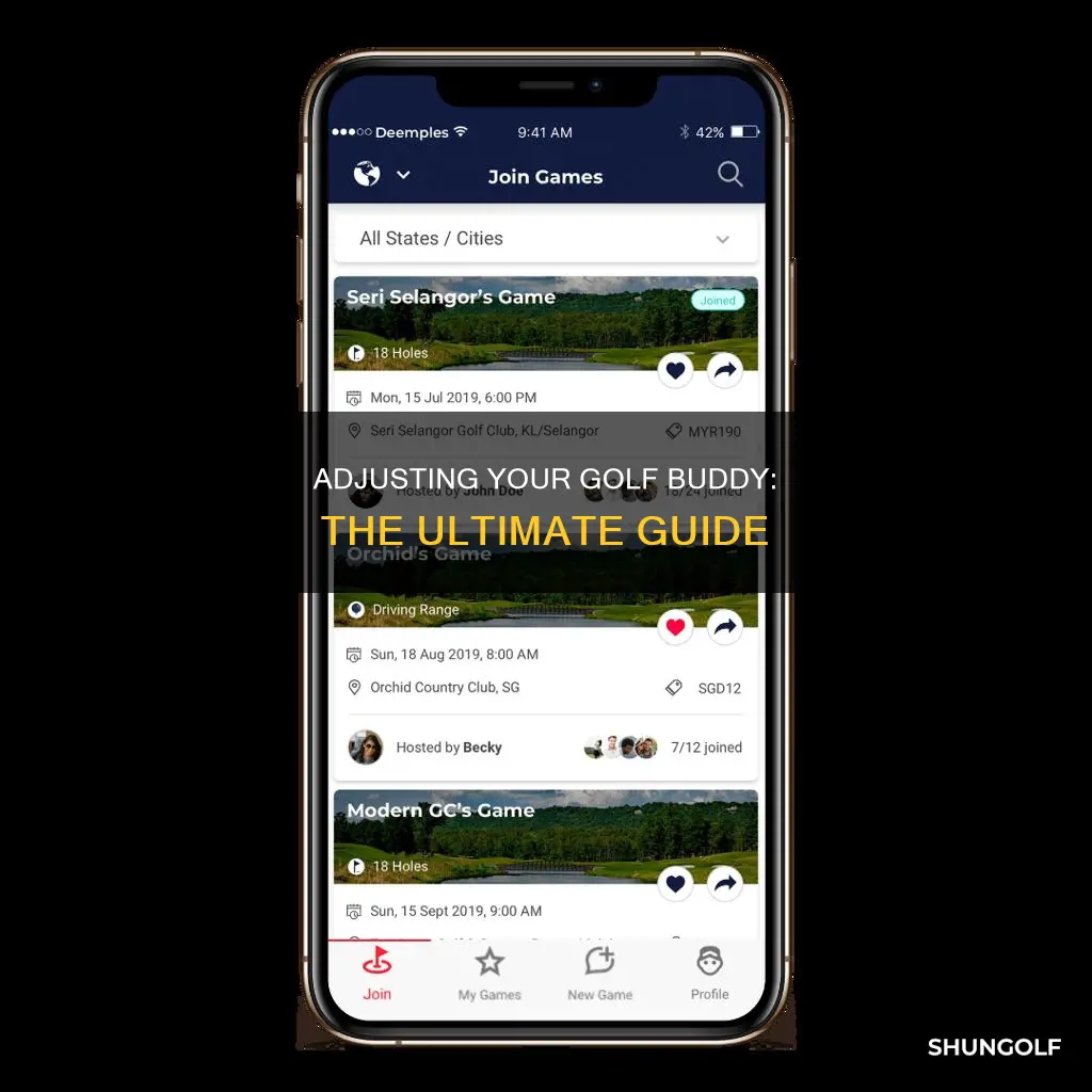 how to adjust golf buddy