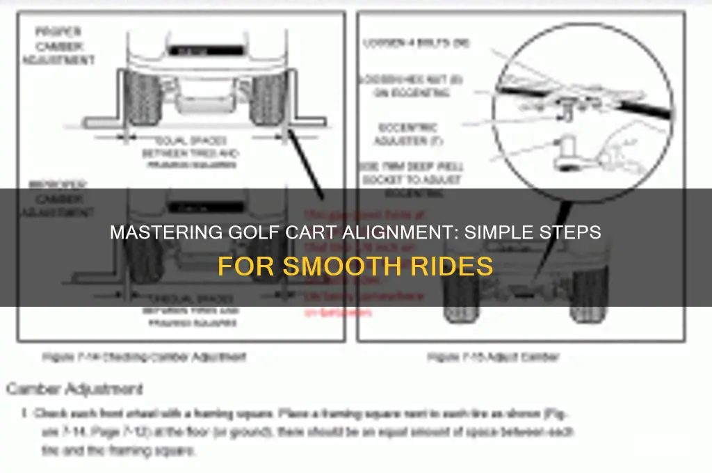 how to adjust golf cart alignment