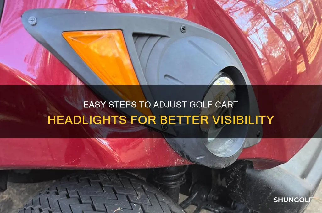 how to adjust golf cart headlights